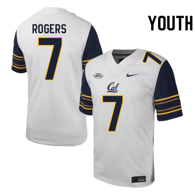 Youth #7 Chandler Rogers California Golden Bears ACC Conference College Football Jerseys Stitched Sa